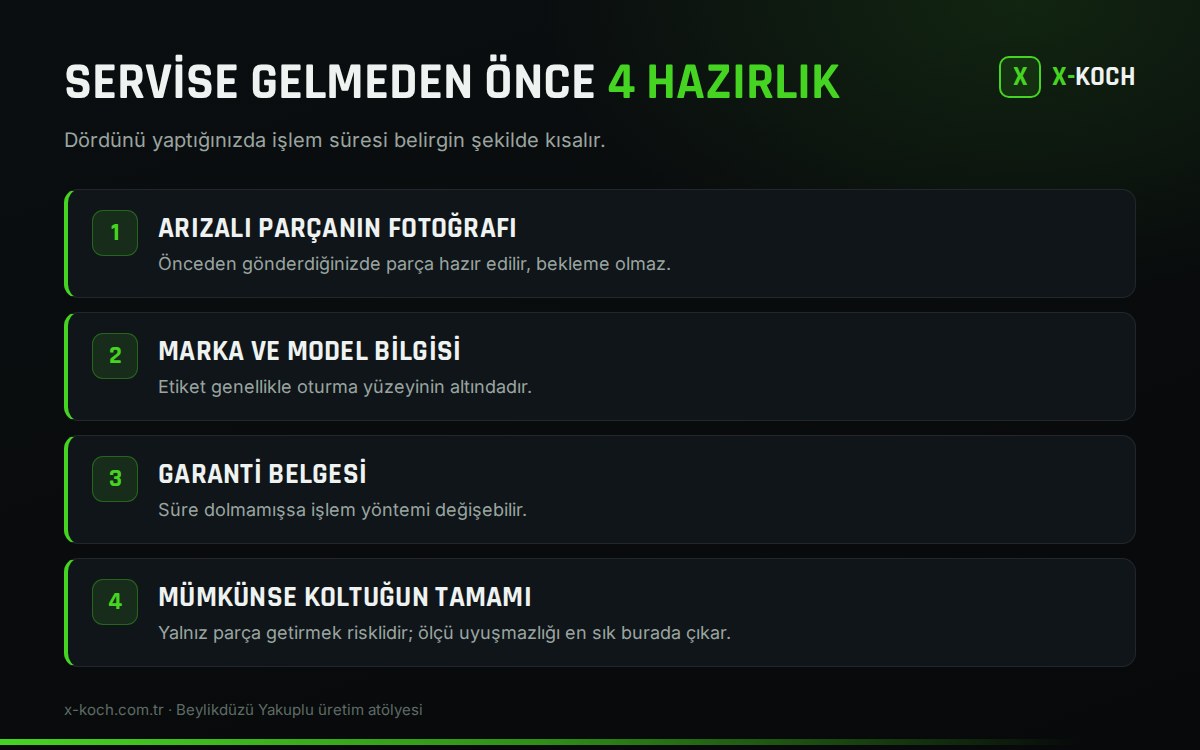 Beylikdüzü koltuk servisi öncesi hazırlık adımları