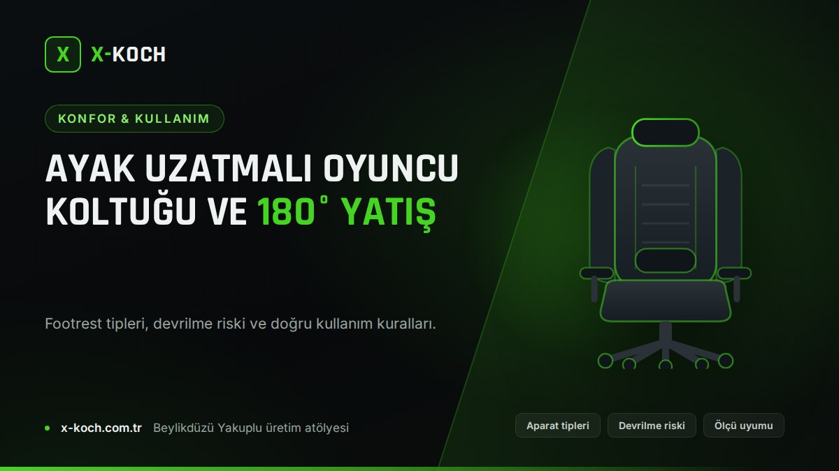 Ayak Uzatmalı Oyuncu Koltuğu: Footrest, Puf ve 180° Yatar Kullanım (2026)