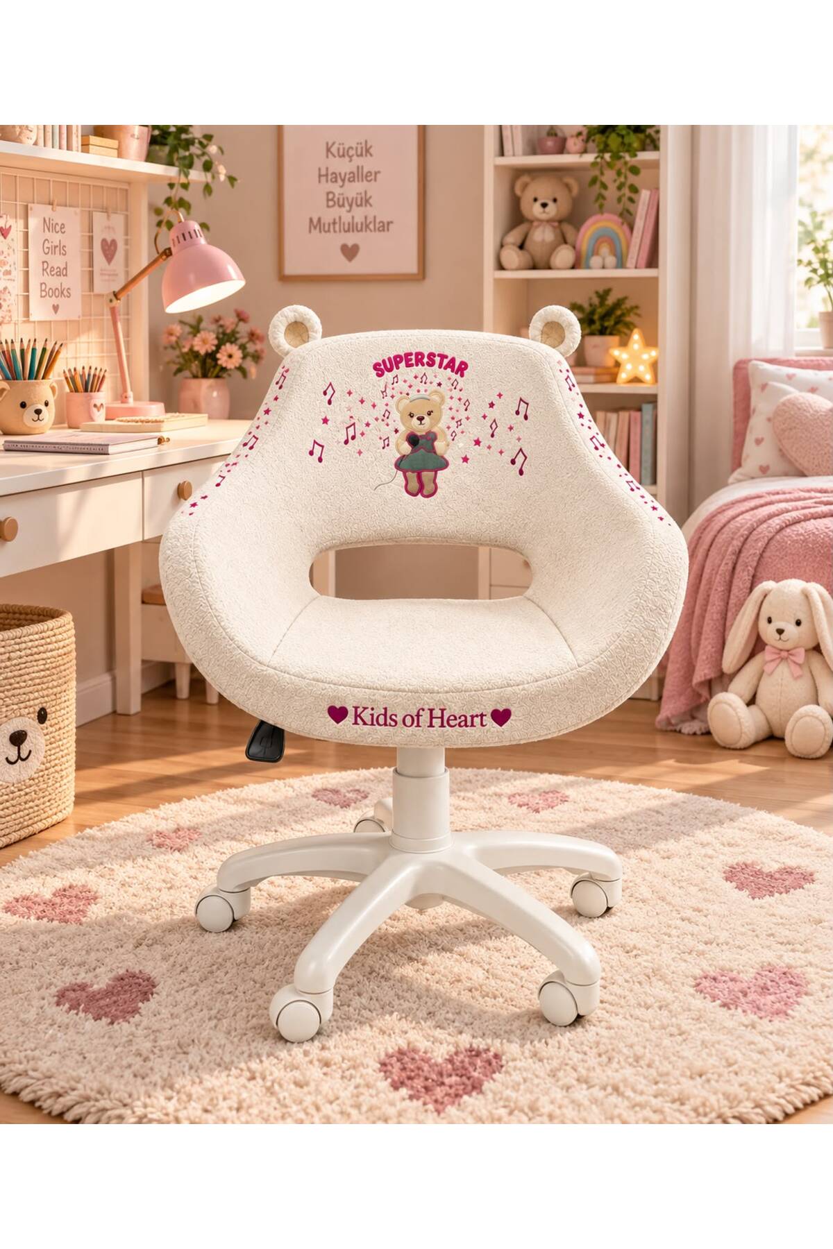 Kids of Heart Çalışma Koltuğu – Beyaz