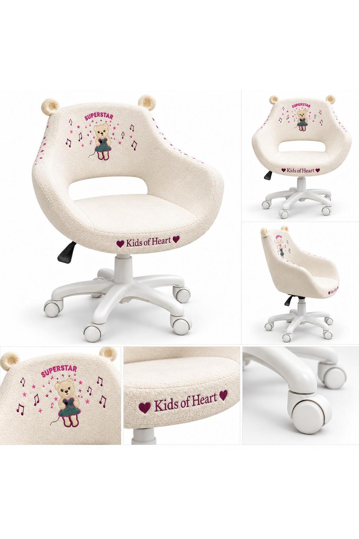 Kids of Heart Çalışma Koltuğu – Beyaz görsel 4