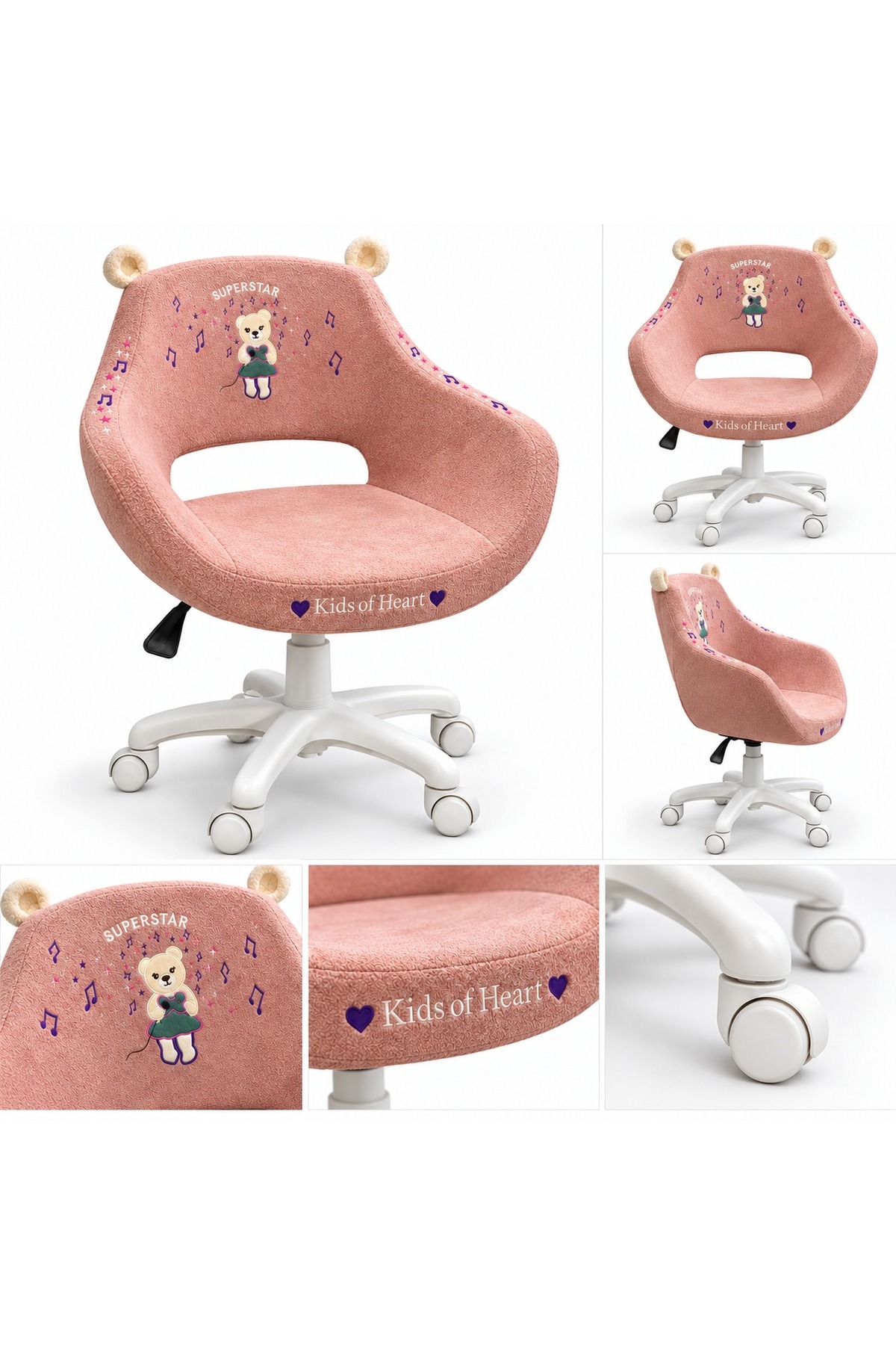Kids of Heart Çalışma Koltuğu – Pembe görsel 5