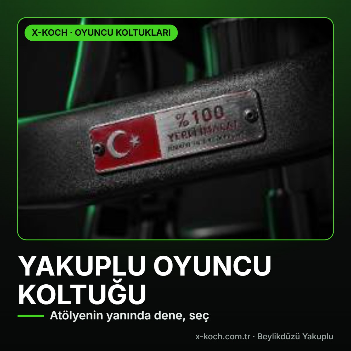 Yakuplu Oyuncu Koltuğu: Atölyenin Yanında Deneyin, Seçin, Servis Alın
