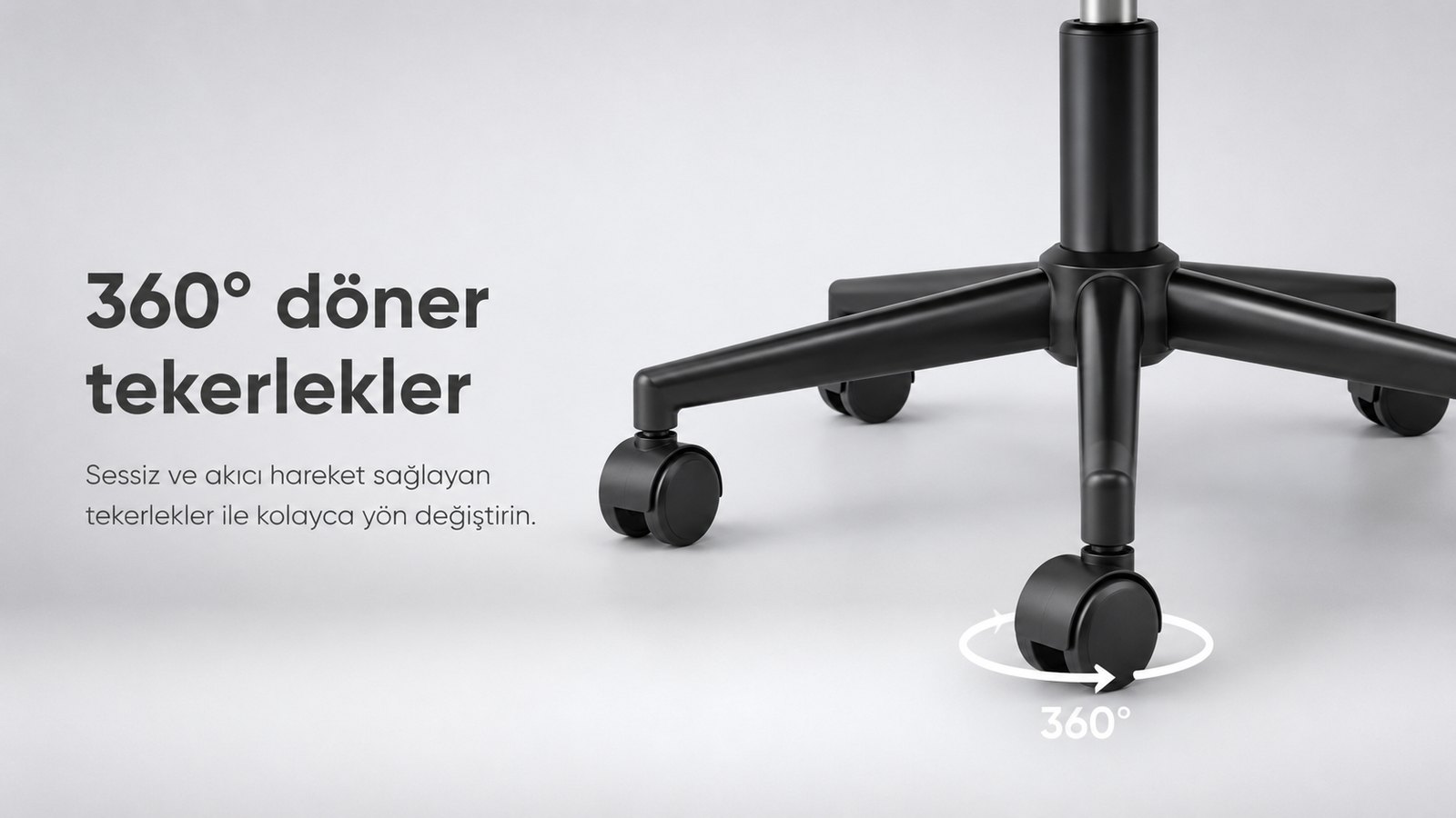 Lens Ofis Koltuğu - 360° döner tekerlekler