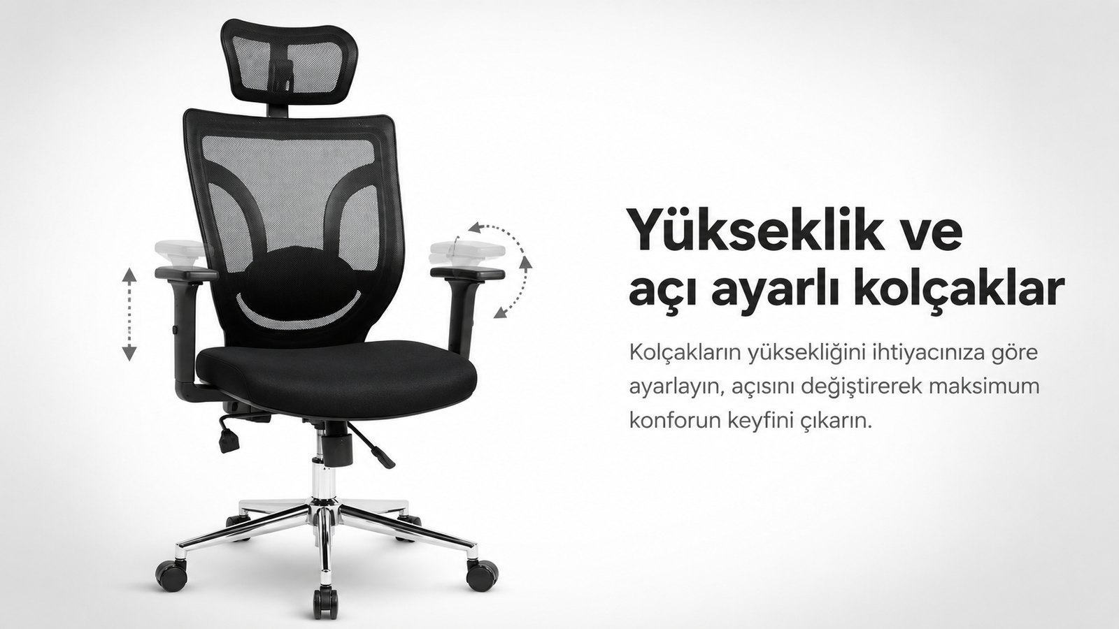 Vox Ofis Koltuğu - Yükseklik ve açı ayarlı kolçaklar