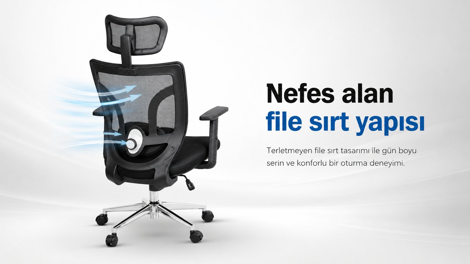 Vox Ofis Koltuğu - Nefes alan file sırt yapısı