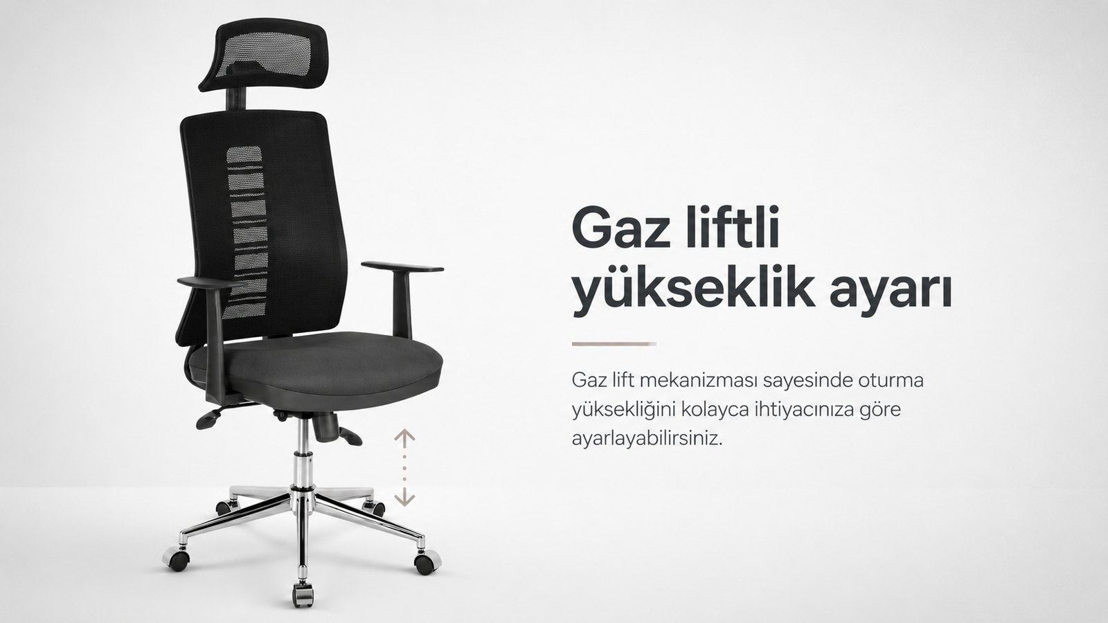 Aria Ofis Koltuğu - Gaz liftli yükseklik ayarı
