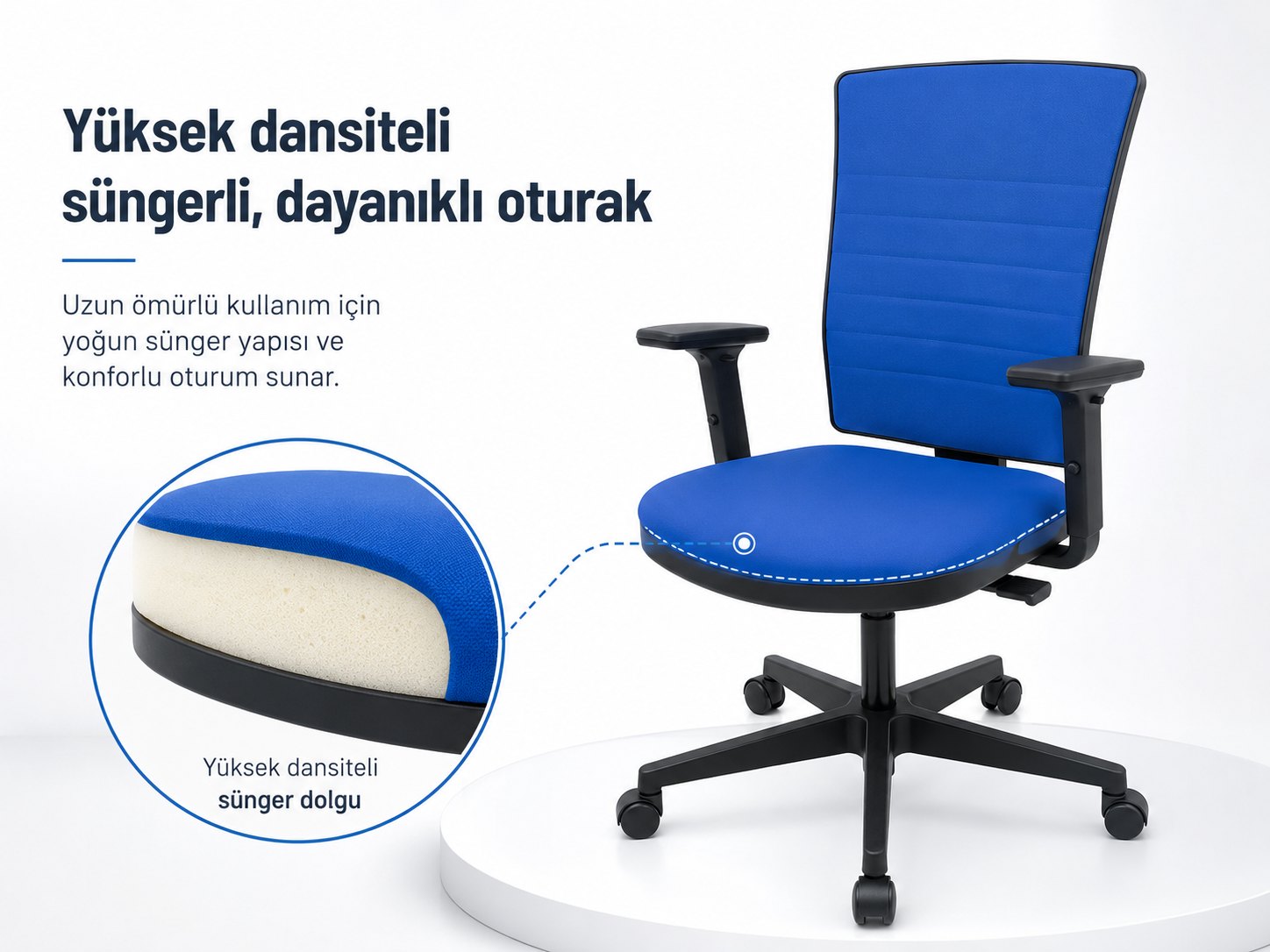 İbiza Ofis Koltuğu - Yüksek dansite süngerli oturak