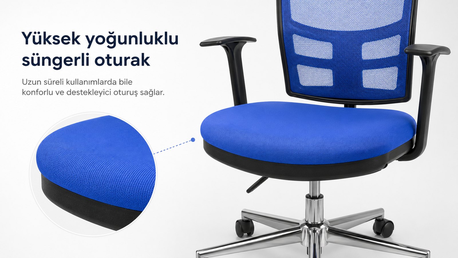 Seul Ofis Koltuğu - Yüksek yoğunluklu süngerli oturak