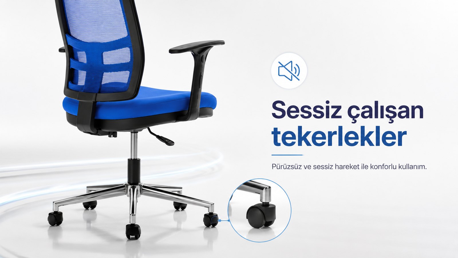 Seul Ofis Koltuğu - Sessiz çalışan tekerlekler