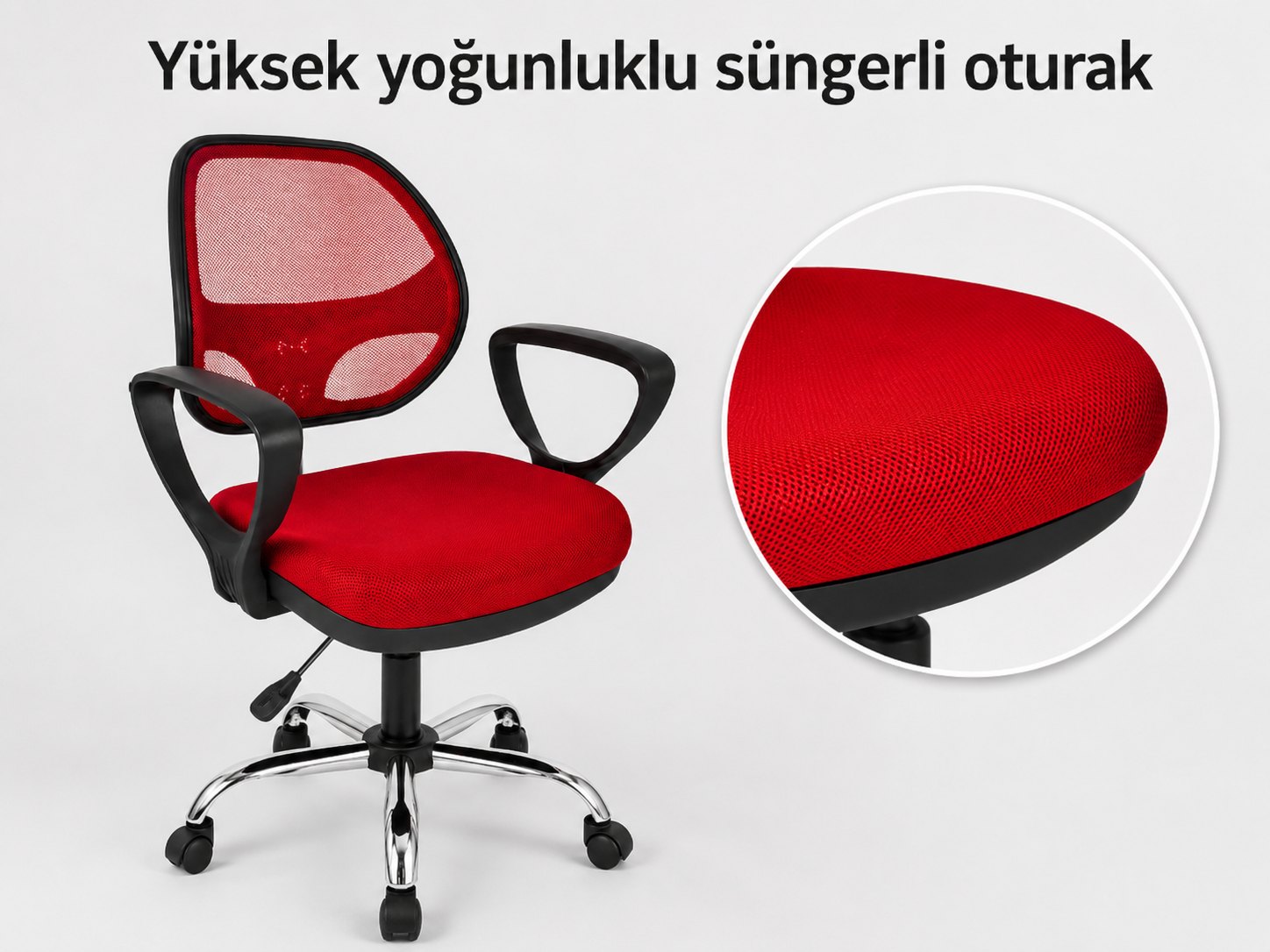 Milano Ofis Koltuğu - Yüksek yoğunluklu süngerli oturak
