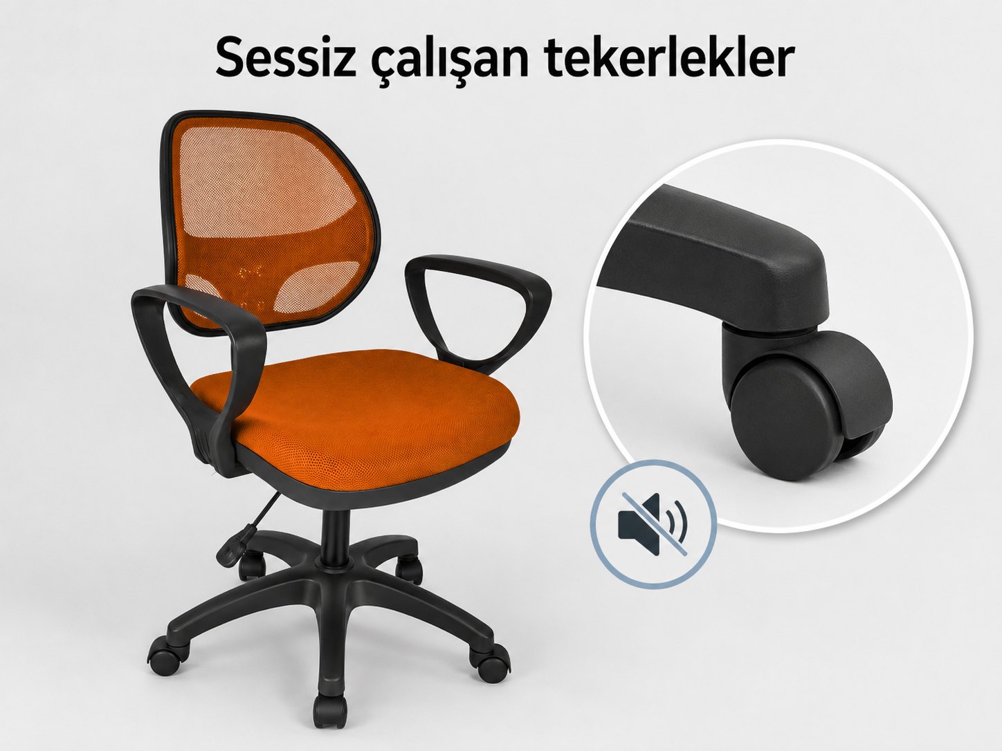 Milano Ofis Koltuğu - Sessiz çalışan tekerlekler