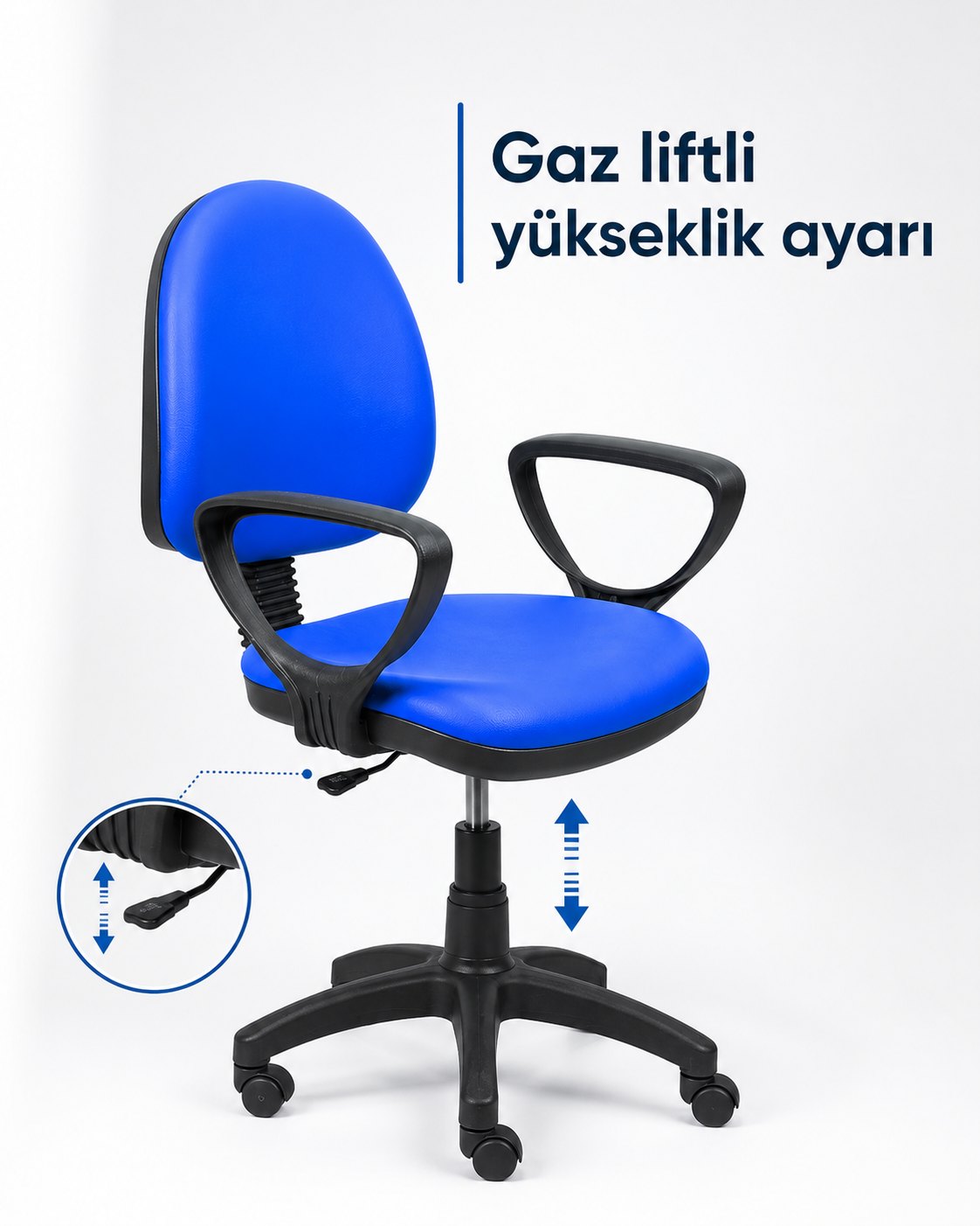 Mono Ofis Koltuğu - Gaz liftli yükseklik ayarı
