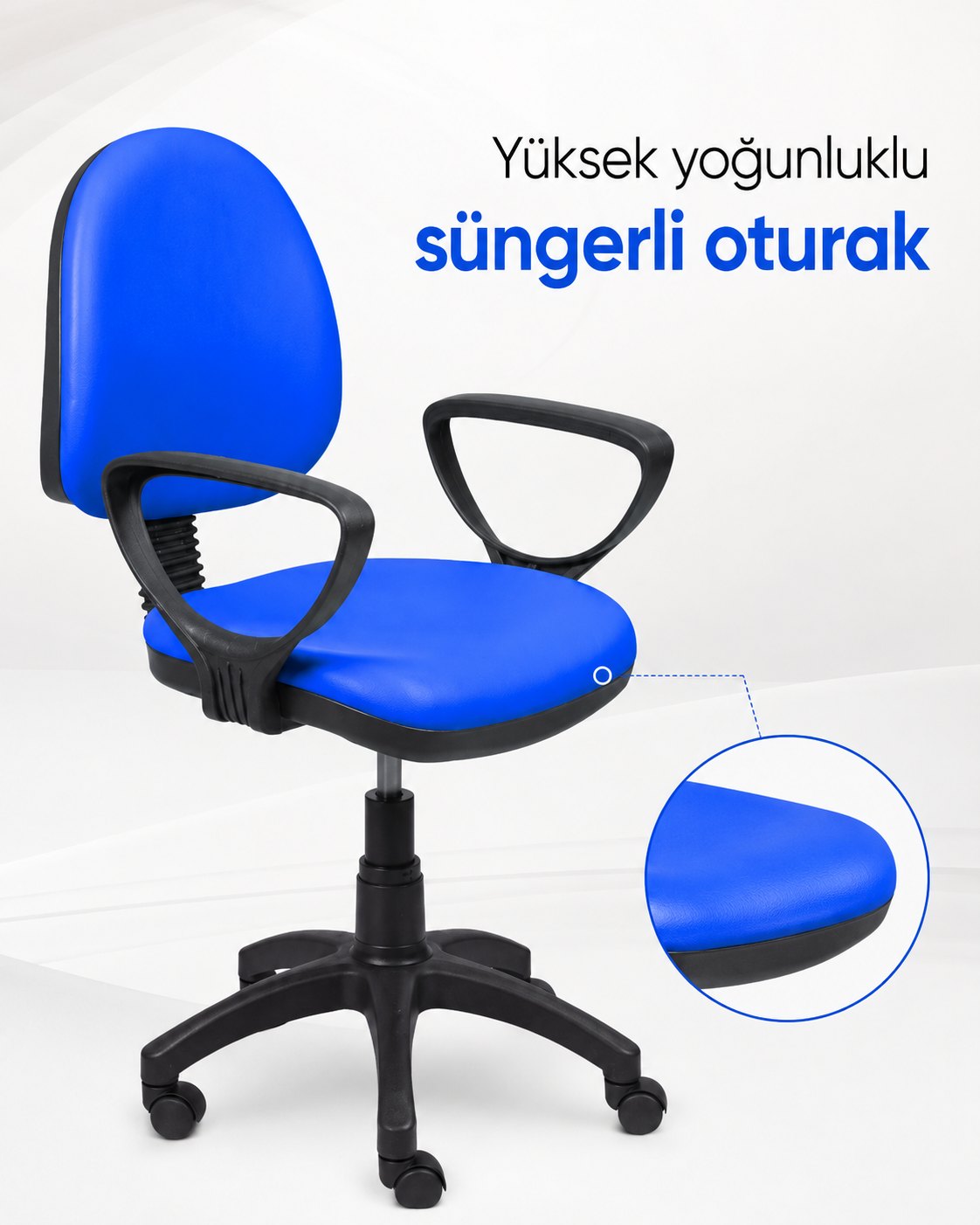 Mono Ofis Koltuğu - Yüksek yoğunluklu süngerli oturak