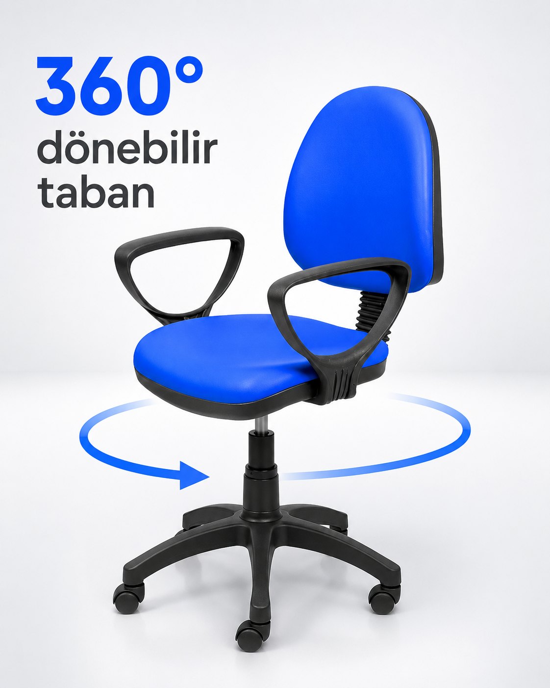 Mono Ofis Koltuğu - Krom veya plastik 5 ayaklı taban