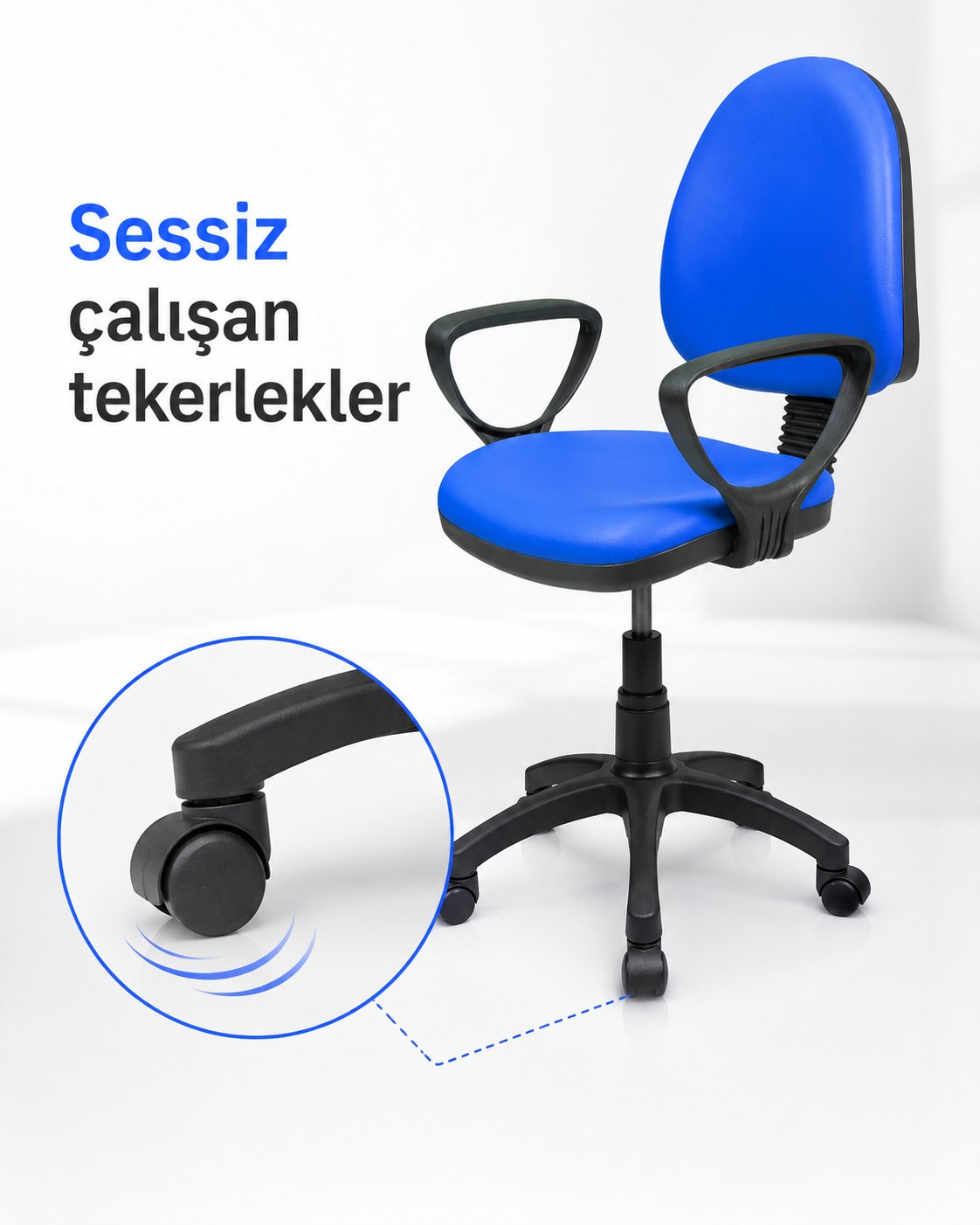 Mono Ofis Koltuğu - Sessiz çalışan tekerlekler